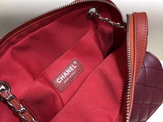 Chanel Camera Case Rust Burgundy