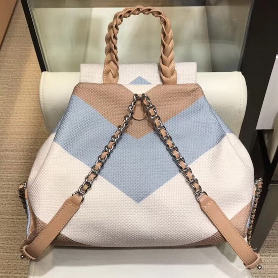 Chanel Canvas Backpack in Beige