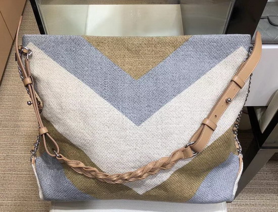 Chanel Canvas Hobo Bag Contrast Color