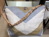 Chanel Canvas Hobo Bag Contrast Color