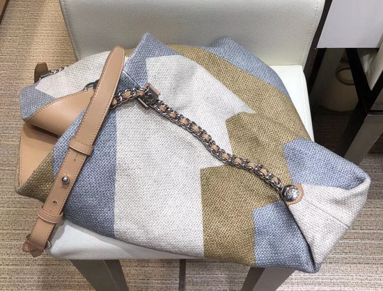 Chanel Canvas Hobo Bag Contrast Color