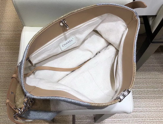 Chanel Canvas Hobo Bag Contrast Color