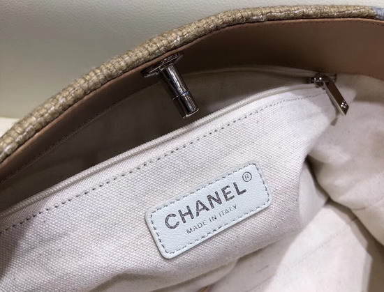 Chanel Canvas Hobo Bag Contrast Color