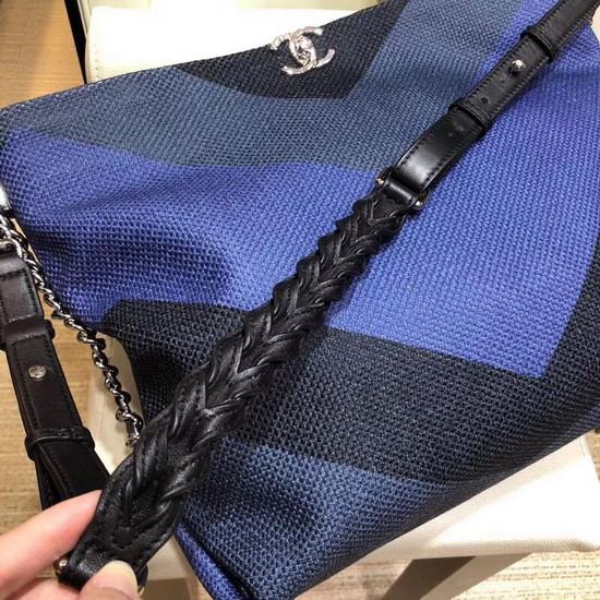 Chanel Canvas Hobo Bag in Blue