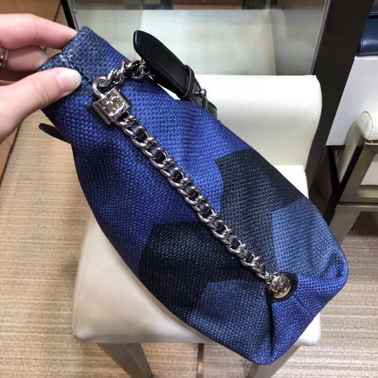 Chanel Canvas Hobo Bag in Blue