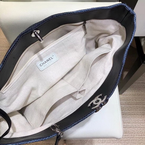 Chanel Canvas Hobo Bag in Blue