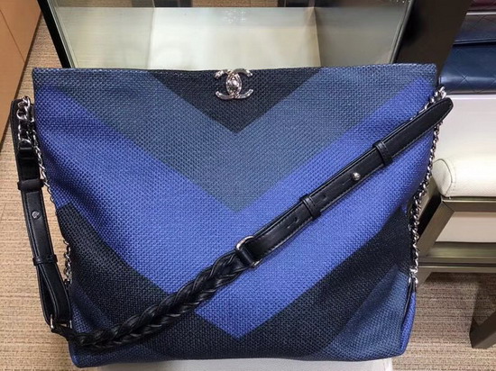 Chanel Canvas Hobo Bag in Blue