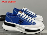 Chanel Canvas Sneaker in Blue Replica