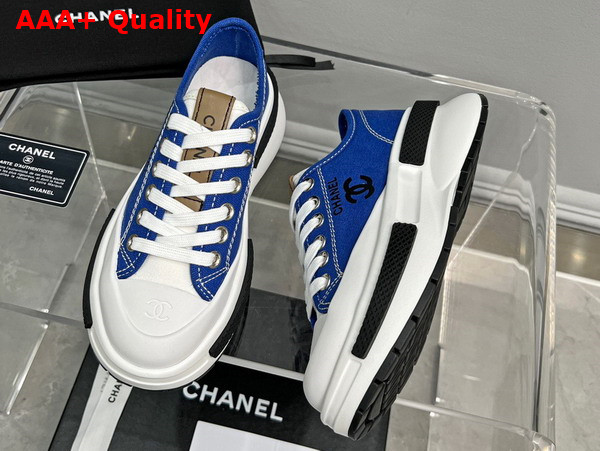 Chanel Canvas Sneaker in Blue Replica