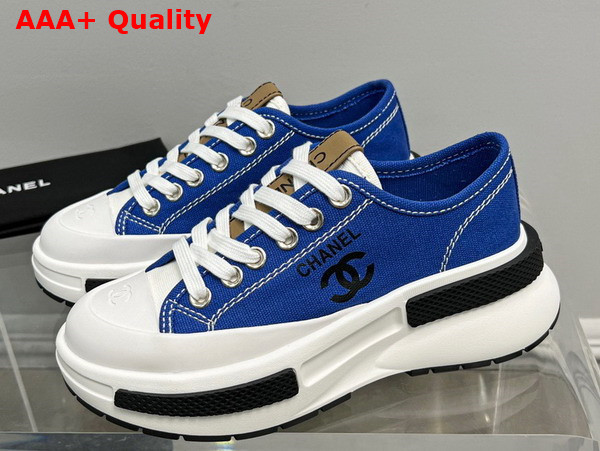 Chanel Canvas Sneaker in Blue Replica