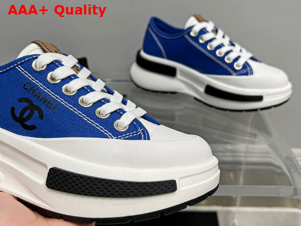 Chanel Canvas Sneaker in Blue Replica