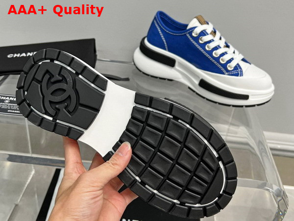 Chanel Canvas Sneaker in Blue Replica