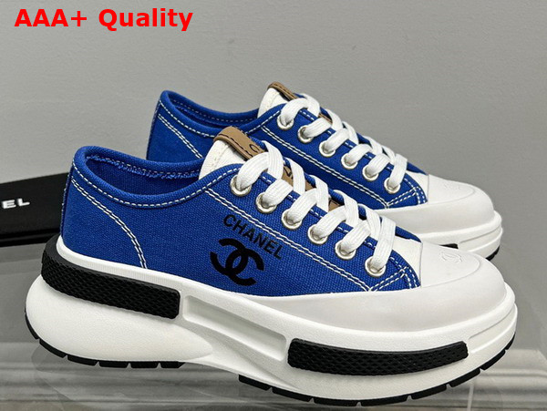 Chanel Canvas Sneaker in Blue Replica