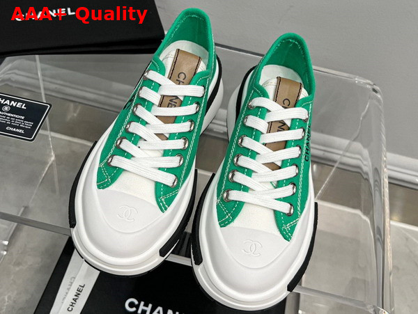 Chanel Canvas Sneaker in Green Replica