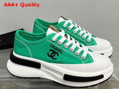 Chanel Canvas Sneaker in Green Replica