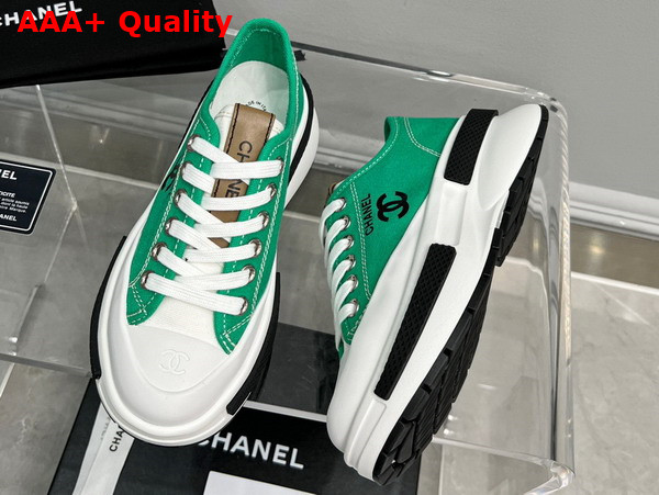 Chanel Canvas Sneaker in Green Replica