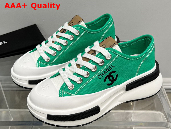 Chanel Canvas Sneaker in Green Replica