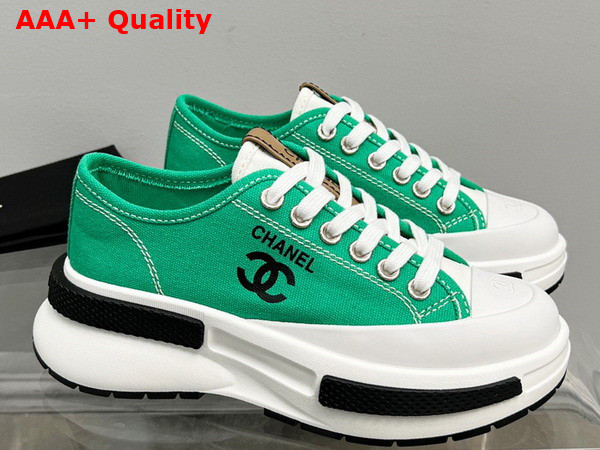 Chanel Canvas Sneaker in Green Replica