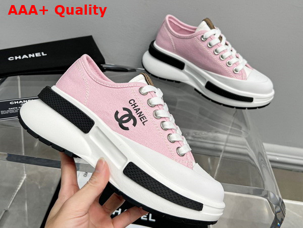 Chanel Canvas Sneaker in Light Pink Replica