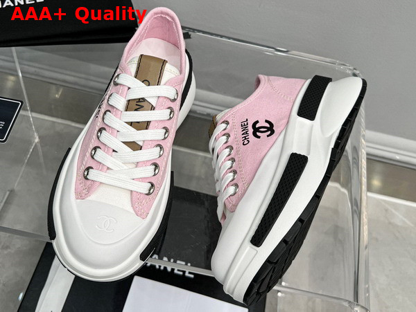 Chanel Canvas Sneaker in Light Pink Replica