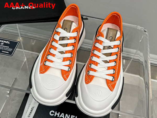 Chanel Canvas Sneaker in Orange Replica