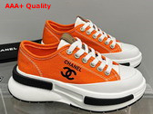 Chanel Canvas Sneaker in Orange Replica