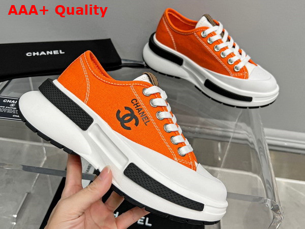 Chanel Canvas Sneaker in Orange Replica