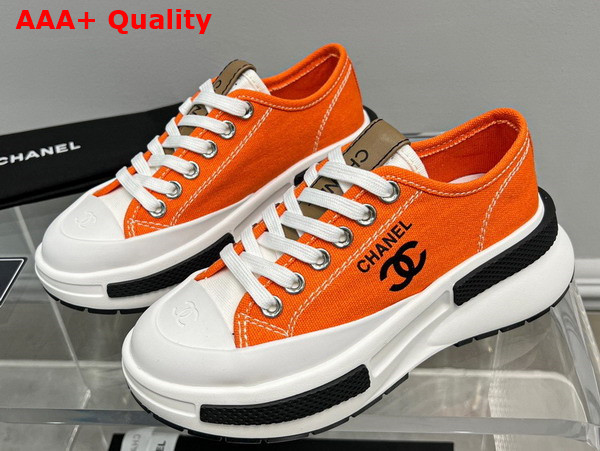 Chanel Canvas Sneaker in Orange Replica