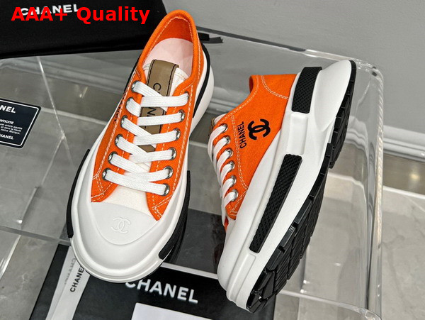 Chanel Canvas Sneaker in Orange Replica