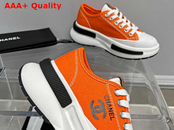 Chanel Canvas Sneaker in Orange Replica