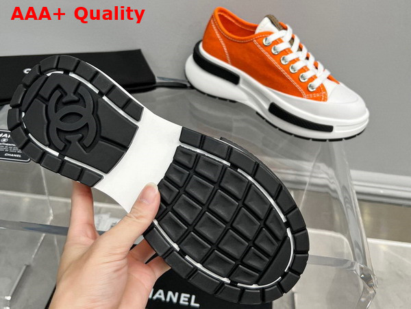 Chanel Canvas Sneaker in Orange Replica