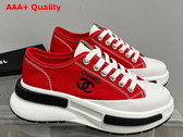 Chanel Canvas Sneaker in Red Replica