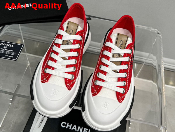 Chanel Canvas Sneaker in Red Replica