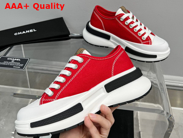 Chanel Canvas Sneaker in Red Replica