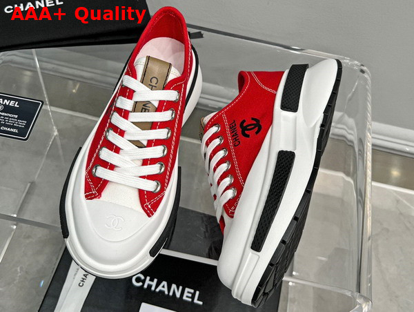 Chanel Canvas Sneaker in Red Replica