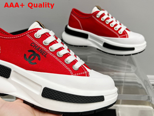 Chanel Canvas Sneaker in Red Replica