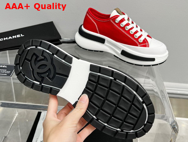 Chanel Canvas Sneaker in Red Replica