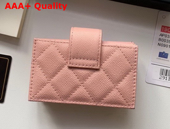 Chanel Card Holder Wallet in Pink Caviar Leather Replica