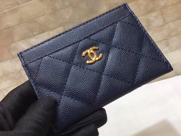 Chanel Card Holder in Black Caviar Leather For Sale