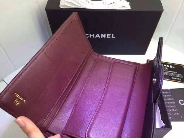 Chanel Caviar Flap Wallet Black for Sale