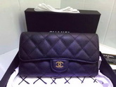 Chanel Caviar Flap Wallet Black for Sale