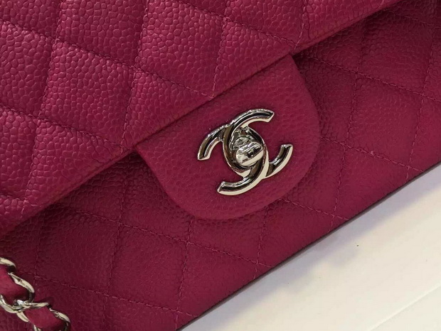 Chanel Caviar Flap Bag Fuchsia for Sale