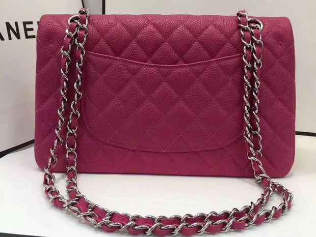 Chanel Caviar Flap Bag Fuchsia for Sale