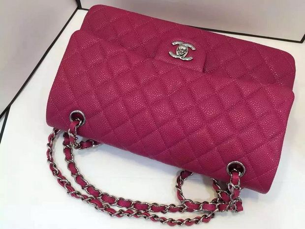 Chanel Caviar Flap Bag Fuchsia for Sale