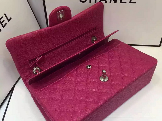 Chanel Caviar Flap Bag Fuchsia for Sale