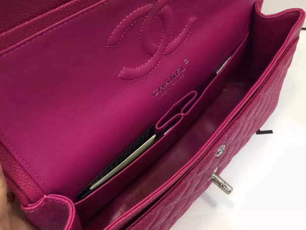 Chanel Caviar Flap Bag Fuchsia for Sale