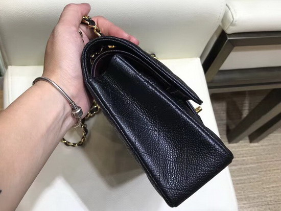 Chanel Caviar Flap Bag in Black with Gold Hardware