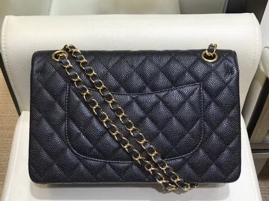 Chanel Caviar Flap Bag in Black with Gold Hardware