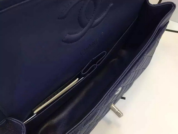 Chanel Caviar Flap Bag in Navy Blue for Sale