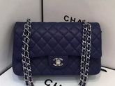 Chanel Caviar Flap Bag in Navy Blue for Sale